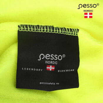 Pesso Hi-Vis куртка с капюшоном JERSEY_HV-S, черный/желтый, S, 65% хлопок/35% полиэстер, 300г/м², 5см светоотражающая лента (JERSEY_HV-S)
