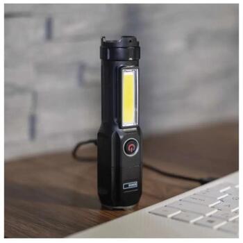Emos перезаряжаемый фонарик P3214, 150 лм, 1200 мАч, 80 г, IP44, 4 режима, Micro USB, ударопрочный (P3214)