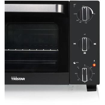 Tristar Mini cepeškrāsns OV-3650, 20L, 1300W, melna, augšējā un apakšējā siltuma funkcija (OV-3650)