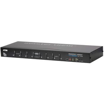 Aten 8-Port USB DVI/Audio KVM переключатель CS1768-ATA-G, 8 x KVM/audio, DC 5 V, OSD, 2-портовый USB хаб, HDCP (CS1768-ATA-G)