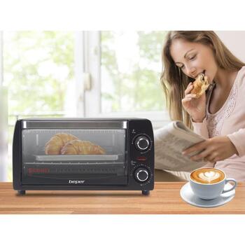 Beper Мини-печь 90.882, 1050 W, 12 л, гриль, регулировка высоты, размораживание, таймер до 30 мин (90.882)
