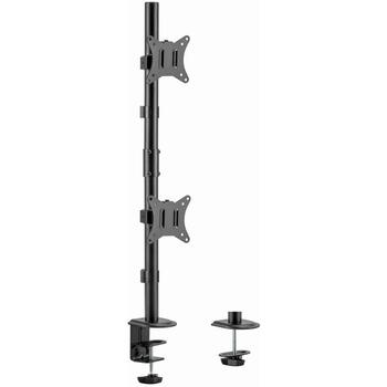 Gembird LCD monitors stiprinājuma roka MA-D2-02, 2 monitori, 17-32'', 9 kg, VESA 75 x 75/100 x 100, melna (MA-D2-02)