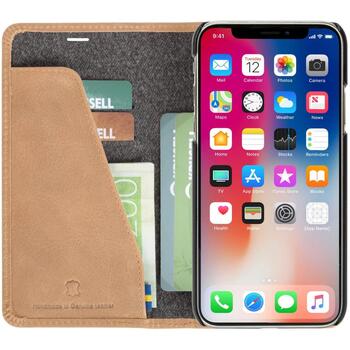 Krusell Sunne 4 Card FolioWallet 61507, 16,5см (6.5), Folio, Бежевый, Apple, iPhone XS Max, Подставка, 4 карманов для карт (61507)