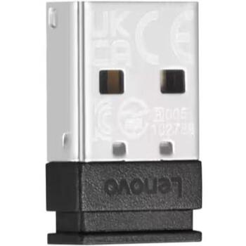Lenovo USB-A apvienošanas uztvērējs 4XH1D20851, USB, melns, bezvadu pele/klaviatūra, 1 gab. (4XH1D20851)