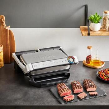 Tefal Elektriskais grils GC718D10, 2000 W, nerūsējošais tērauds/melns, 600 cm², 6 automātiskās programmas (GC718D10)