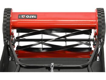 Yato zāles pļāvējs YT-86650, 40 cm, 17-43 mm, 5 asmeņi, 27 l, 216 mm, tērauds, melna sarkana, kompakta (YT-86650)