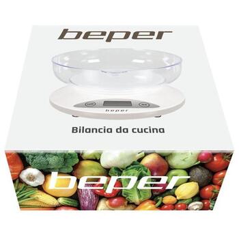 Beper Кухонные весы BP.802, 5кг, 1г, ЖК, функция тарирования, автоматическое отключение, чаша в комплекте (BP.802)