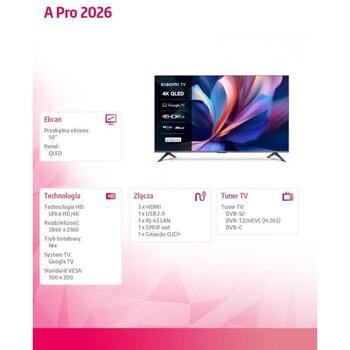 Xiaomi Televizors A Pro 2026 64482, 50