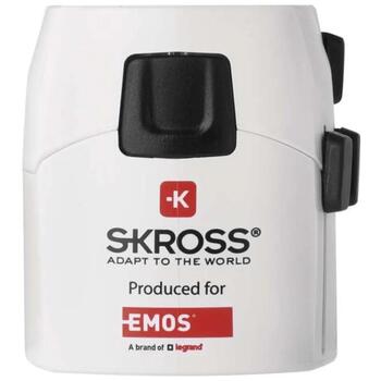 Emos Путевой адаптер P0056N, 250 V~/ 7 A max., 6 типов розеток, 3 типа вилок, белый (P0056N)