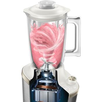 Philips стационарный блендер HR3760/01, мощность 1500 Вт, объем 2 л, максимальная скорость 22000 об/мин, стеклянная чаша (HR3760/01)