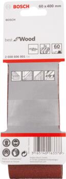 Slīplente kokam 60x400,K60, 3 gab., Lentes slīpmašīnām PRO X440 SLĪPLENTA, 2608606001, BOSCH (2608606001)