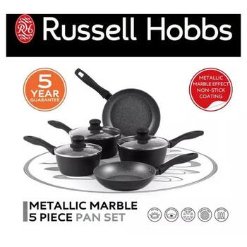 Russell Hobbs Набор сковородок RH028141EU7, 20см, 24см, 16см, 18см, 20см, алюминий, антипригарное покрытие (RH028141EU7)