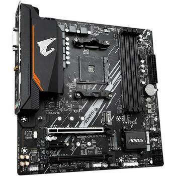 Gigabyte Mātesplate B550M AORUS ELITE AX 1.3, AMD Ryzen 5000, 5+3 fāzes VRM, līdz 4733MHz DDR4, 1xPCIe 4.0 + 1xPCIe 3.0 M.2 (B550MAORUSELITEAX1.3)