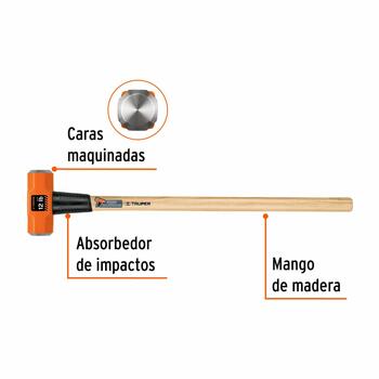 Veseris ar koka kātu 5.44kg TRUPER (MD-12M)