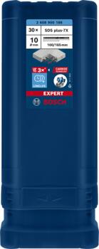 Triecienurbis SDS plus-7X 10x100x165mm, 30 gab., Perforatora urbjiem EXPERT SDS PLUS-7X TRIECIENURBIS PERFORATORIEM, 2608900186, BOSCH (2608900186)