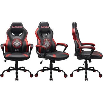 Subsonic Игровое кресло Iron Maiden SA5573-IM1, 12.5кг, 110-120см, черный, красный, регулируемая высота, подголовник, подлокотники (SA5573-IM1)