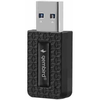 Gembird Беспроводной адаптер WNP-UA1300-03 1300 Мбит/с, USB 3.0, Двухдиапазонный 2.4 ГГц/5 ГГц, 2x2 антенна, Черный (WNP-UA1300-03)