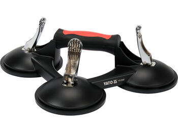 Yato piesūcekņu pacēlājs YT-37237, 3x125mm, 190kg, alumīnijs, cinka sakausējums, ergonomisks, neslīdošs, gumija (YT-37237)