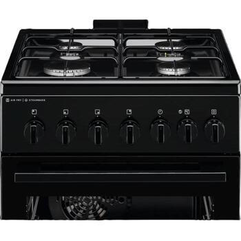Electrolux LKK560010K газовая плита с электрической духовкой, 58л, 50см, черная, SteamBake, AirFry, AquaClean (LKK560010K)