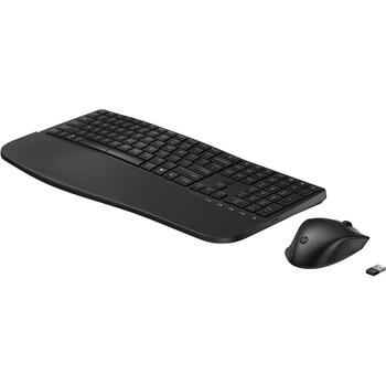 HP 685 Comfort tastatūras un peles komplekts 8T6L7UT#ABB, 2.4 GHz, Bluetooth, 4000 DPI, pilna izmēra, izliekta, melna (8T6L7UT#ABB)
