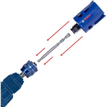 Bosch Construction caurumu zāģis 2608900479, 98mm, Power Change, HEX, karbīds, betonam, kokam, mūrim (2608900479)