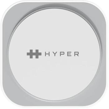 Hyper Беспроводная зарядка HJ3320WHGL, 15Вт, 1м USB-C кабель, 7x7x7.9см, Qi2 (HJ3320WHGL)