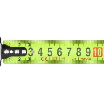 Mērlente celtniecības un montāžas mērījumiem 8m x 28mm YT-71163 GRE Yato (YT-71163)