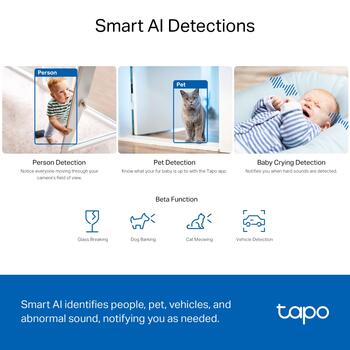 Tp-Link Tapo C230, 3K 5MP, 340°/69° панорамирование/наклон, 40ft ночное видение, двусторонний звук, поддержка microSD до 512GB (TAPO C230)