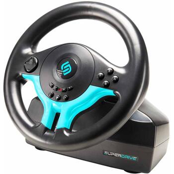 Subsonic Руль SV 250-S SA5578-1, 22см, 180°, 2 педали, проводной, двойная вибрация, PS4, PS3, XBOX ONE, ПК, SWITCH (SA5578-1)