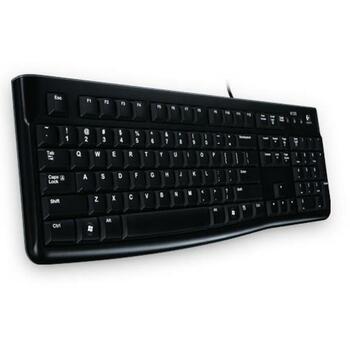 Logitech klaviatūra K120 920-002526, USB, 1.5 m, melna, pilna izmēra, taisns kontakts, zema profila taustiņi (920-002526)