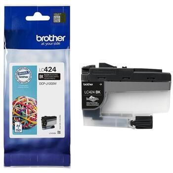 Brother чернильный картридж LC424BK, 750 страниц, черный, оригинальный, 1 шт., струйный, DCP-J1200W (LC424BK)