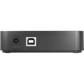 D-Link USB centrmezgls DUB-H7/E, 7x USB 2.0, 480 Mbit/s, 2.4 A, melns, Plug and Play, Mac saderība (DUB-H7/E)