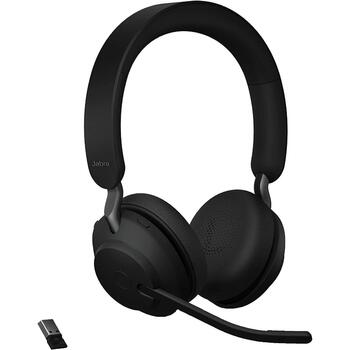 Jabra austiņas Evolve2 65 Link380a MS, 26599-999-999, 30m, Stereo, 1xUSB 2.0, trokšņu samazināšana, Microsoft Teams (26599-999-999)