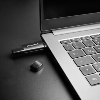 Intenso USB флеш-накопитель 3544491 128 ГБ, USB 3.2 Gen 1, скорость чтения 70 МБ/с, USB Type-A, USB Type-C, алюминий, черный (3544491)
