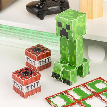 Paladone Minecraft Creeper Конструктор PP13952MCF, 50 деталей, 21.5см, официально лицензированный (PP13952MCF)