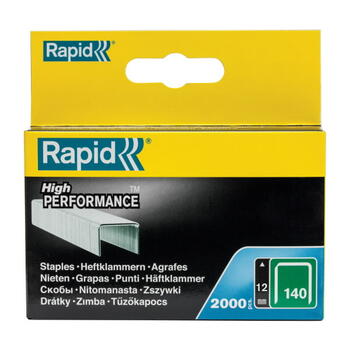 Rapid Скобы 140/12 11912331, 2000 шт, 10.6x1.3mm, оцинкованные, стальные, совместимы с R34, R44, R64 (11912331)