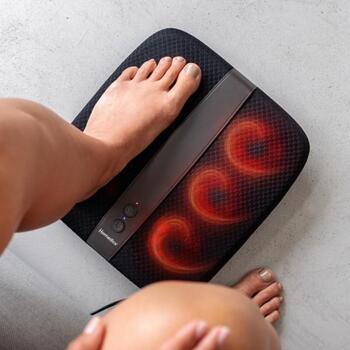 Homedics Pēdu masieris (Šiatsu) FM-TS12H-EU, 28 mezgli, 2 zonas, 1 režīms, sildīšana, melns/pelēks (FM-TS12H-EU)