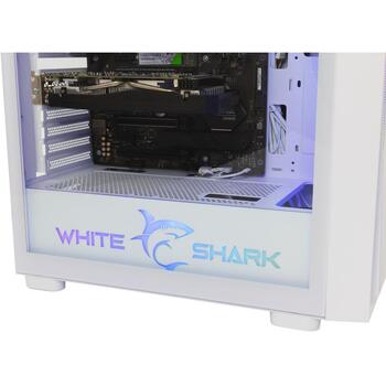 White Shark GCC-2401 Warhead-3 White, корпус E-ATX Mid Tower, 4x12cm RGB вентилятора, сталь/стекло, USB 3.0/2.0, Type-C (WARHEAD-3-W)