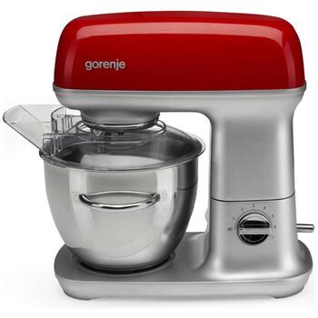Gorenje кухонный комбайн MMC1000RLR, 1000 Вт, 7 скоростей, 4.5 Л, мясорубка, нержавеющая сталь/красный (MMC1000RLR)