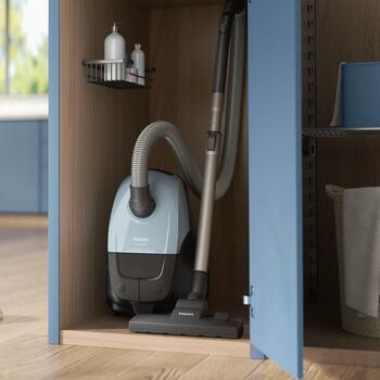 Philips пылесос XD1142/10, 800 W, 3 L, цилиндрический, сухая уборка, мешок для пыли, HEPA фильтр, 77 дБ (XD1142/10)