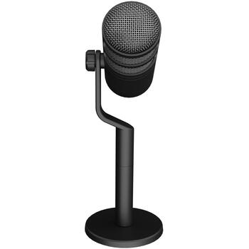 Genesis Datora mikrofons Radium 350D NGM-2168, -48 dB, 60-14000 Hz, 24 biti, 192 kHz, USB-A, USB-C, dinamisks, kardioīds, melns (NGM-2168)