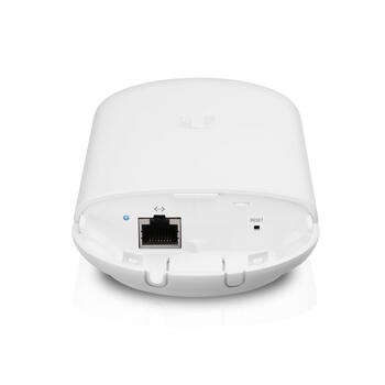 Wi-Fi 5 āra CPE 5 GHz līdz 450+ Mbps 10+ km PoE NanoStation Balts LOCO5AC Ubiquiti (LOCO5AC)