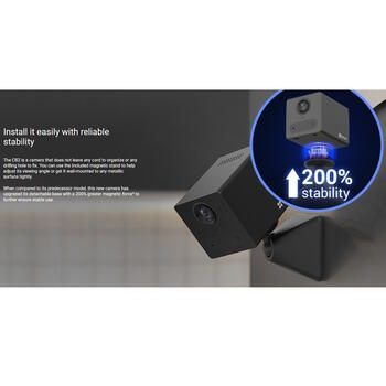 Ezviz CS-CB2 внутренняя 4MP 2K Wi-Fi аккумуляторная камера, 2560x1440, 15fps, H.265, MicroSD до 512GB, ночное видение 5м, 2000mAh (CS-CB2)