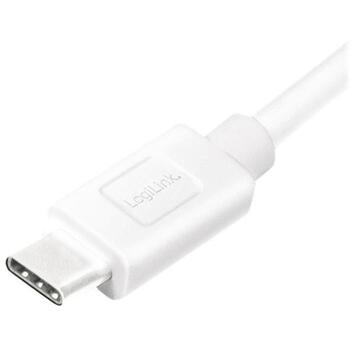 LogiLink USB кабель CU0175, 1,5 м, USB 3.2 Gen 1, 5 Гбит/с, 3 А, USB-C - USB-A, белый (CU0175)