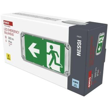 Emos LED аварийный светильник NESSI ZN2130, 4 W, 3 h, IP66, LED, 300 lm, 220-240 V AC, LiFePo4, белый, 6 500 K (ZN2130)