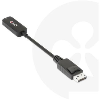 Club3D Адаптер CAC-1088, DisplayPort 1.4 на HDMI, 8K 60Hz, 4K 120Hz, 1 HDMI порт, 1 DisplayPort, черный (CAC-1088)