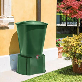 Stefanplast Бочка для воды 2144515, 500л, Ø100x82см, пластик, с крышкой и краном (2144515)