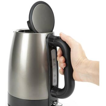 Black Decker электрический чайник BXKE2201E ES9580040B, 2200 W, 1.7 L, нержавеющая сталь, технополимер, моющийся фильтр (ES9580040B)