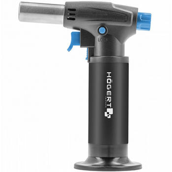 Hogert HT2C509 газовая горелка, 1 кВт, 1300°C, 150 мл, пьезоподжиг, 360° (HT2C509)