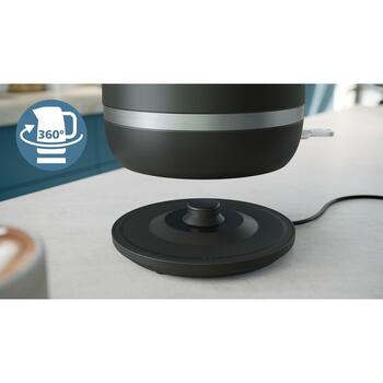 Чайник Philips HD9395/90, мощность 2200 Вт, объем воды 1.7 Л, металлический корпус, без проводов (HD9395/90)
